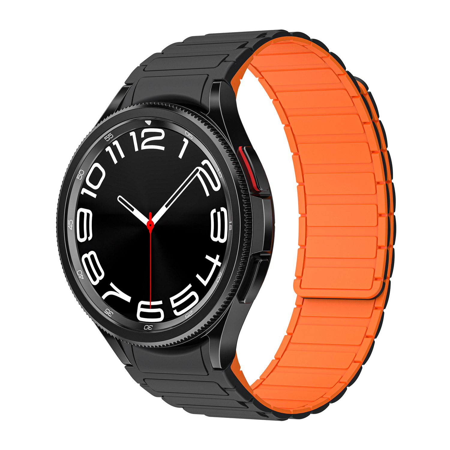 

IBOANN Часы Strap Samsung Compatibility Silicone Material 226mm, Black Orange