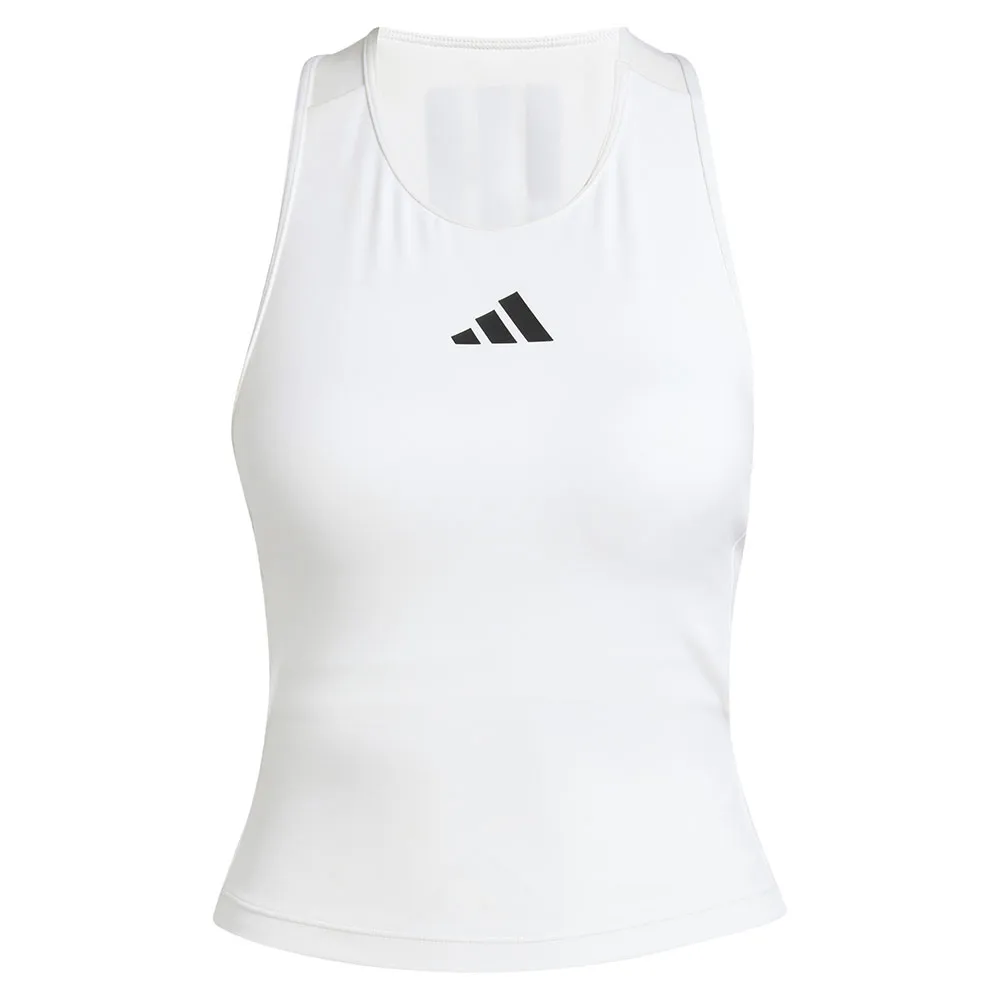 Спортивный топ adidas Power 3 Stripes Racerback Bra, белый — фото 3