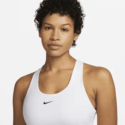 Футболка Nike Swoosh, цвет White/Stone Mauve/Black — фото 4