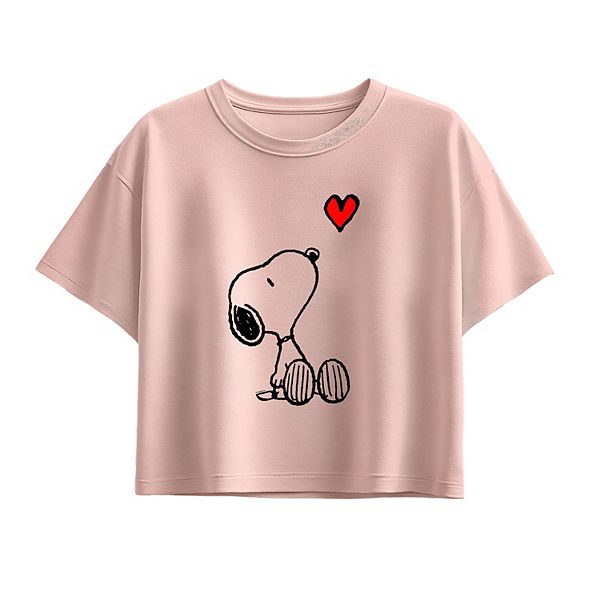 

Футболка с сердцем Peanuts Snoopy для девочек 7-16 Licensed Character, Light Pink