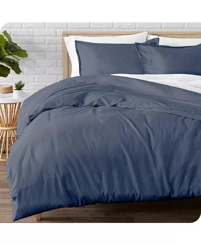 

Комплект пододеяльников из хлопковой фланели King/California King Bare Home, синий