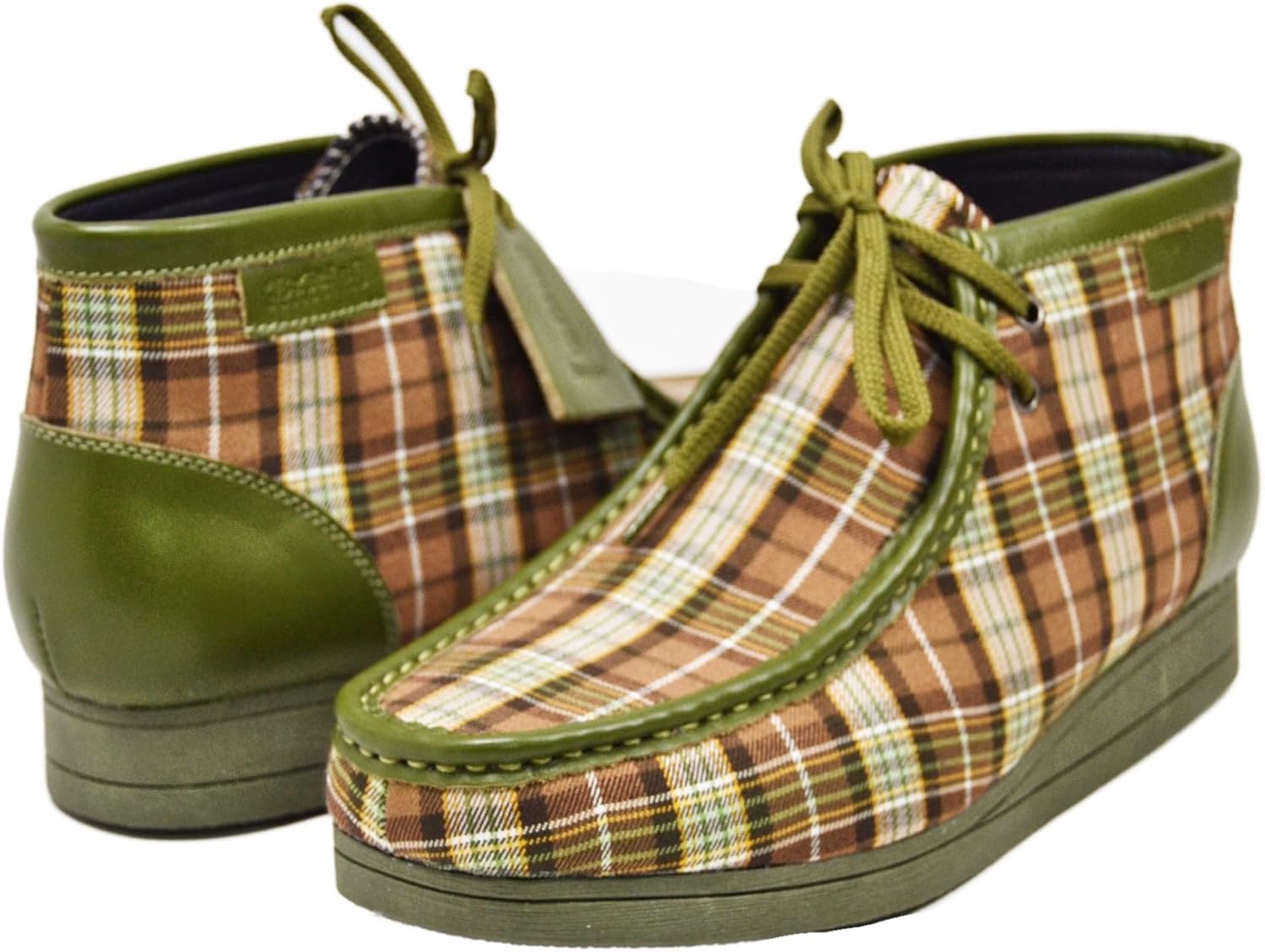 

Мужские кожаные и замшевые ботинки на шнуровке 12 British Collection, зеленый