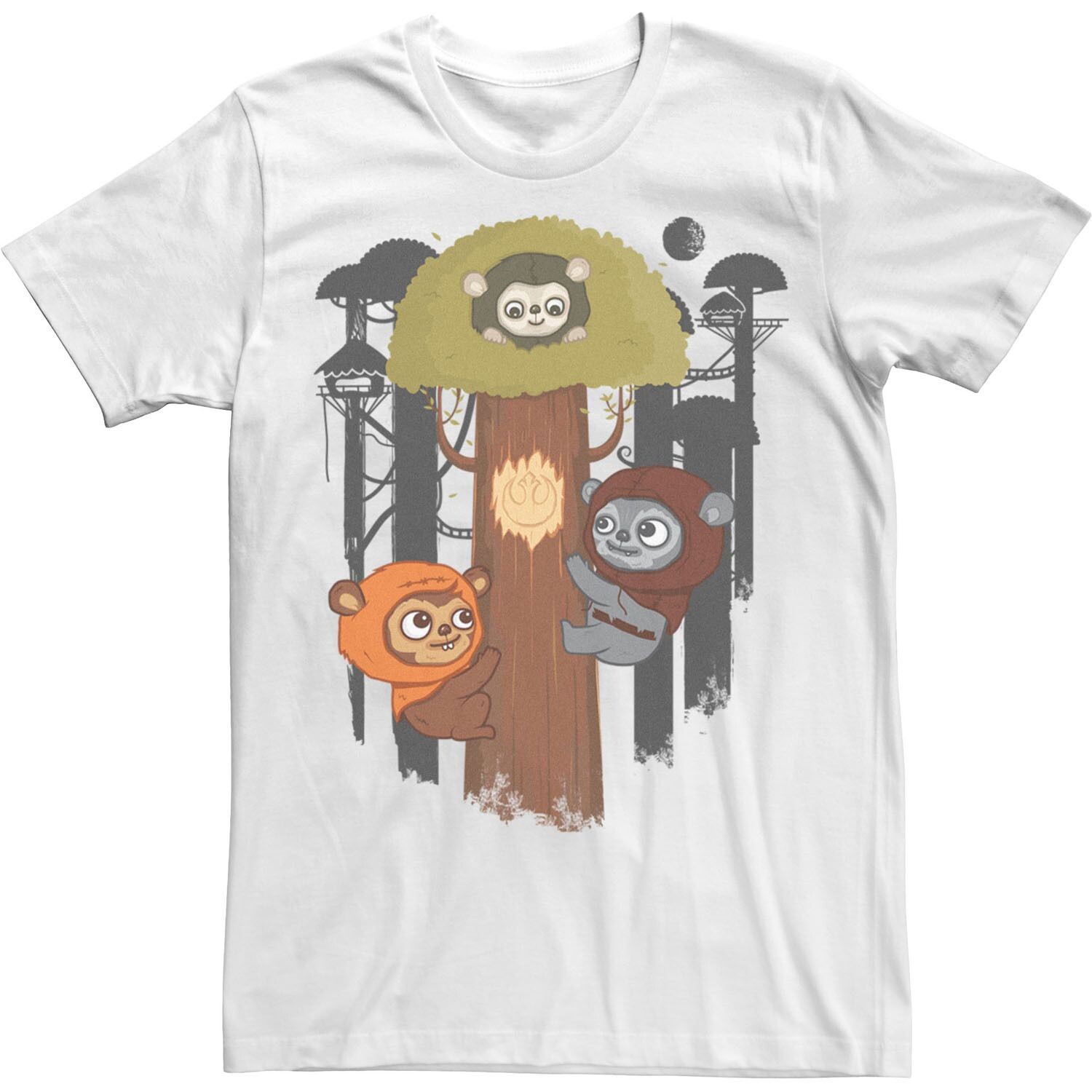 

Мужская футболка Star Wars Rebel Ewoks Pop Licensed Character, белый