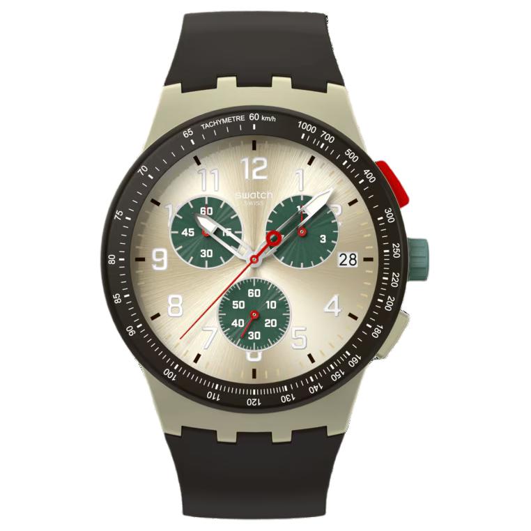 

SWATCH Часы Unisex 42mm Silver Watch SUST402, Silver Dial