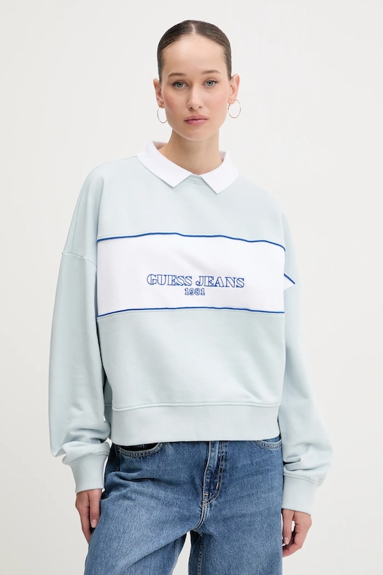 

Хлопковая толстовка Guess Jeans, синий