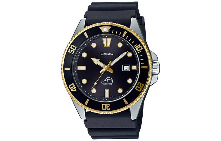 

Мужские молодежные черные часы MDV-106G-1A CASIO