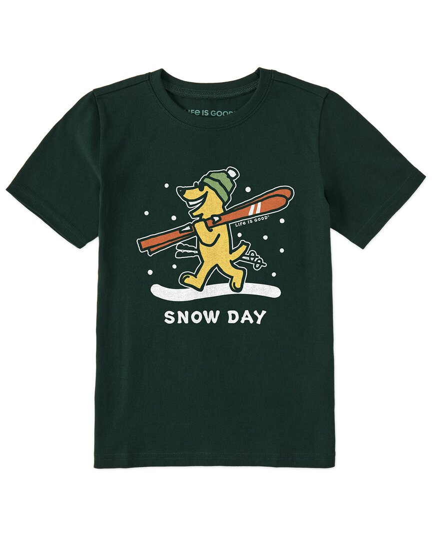 

Футболка «Жизнь хороша» с надписью «Crusher» Life Is Good, зеленый