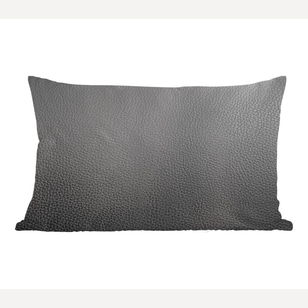 

Декоративная подушка MuchoWow диванная подушка для гостиной декоративная подушка 50х30 см кожаная структура - черно-белая - чехлы на диванные подушки - без наполнителя