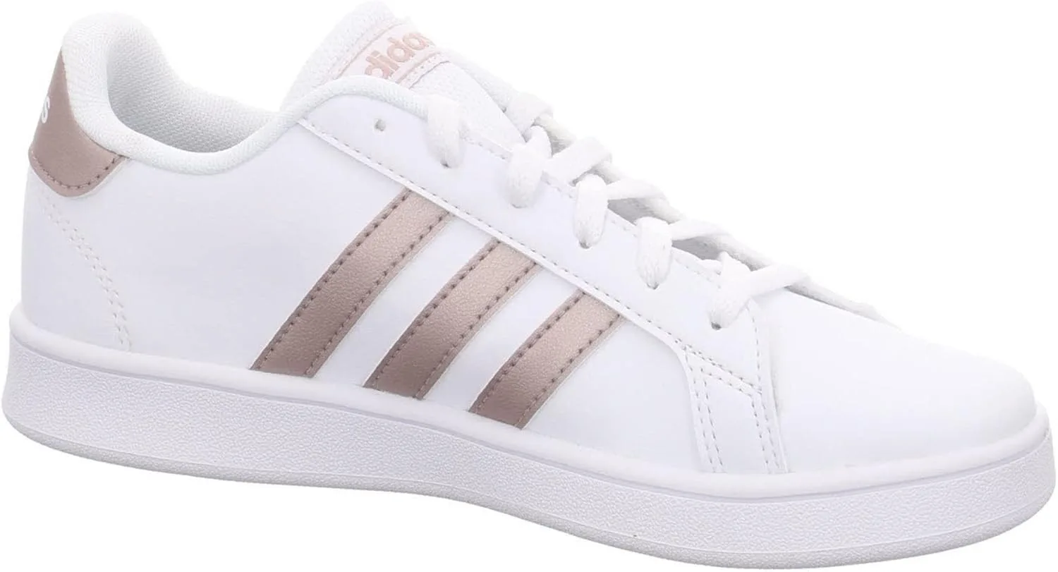 Детские теннисные кроссовки унисекс Grand Court Lifestyle на шнуровке adidas, белый — фото 4
