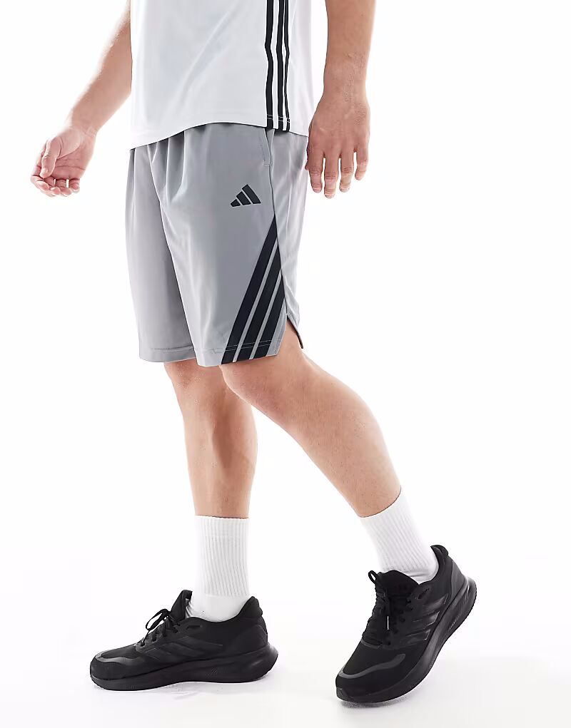 Баскетбольные шорты Adidas Basketball legends с тремя полосками серого цвета Adidas Performance — фото 3