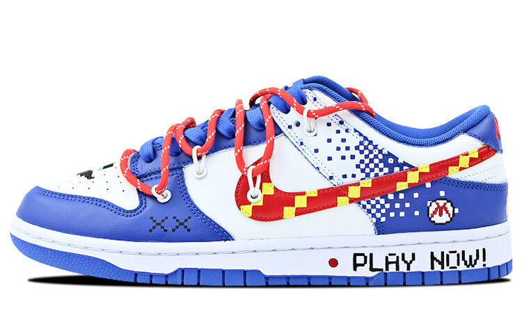 

Кроссовки Nike Dunk Skateboard Shoes Unisex Low-Top White Blue Red