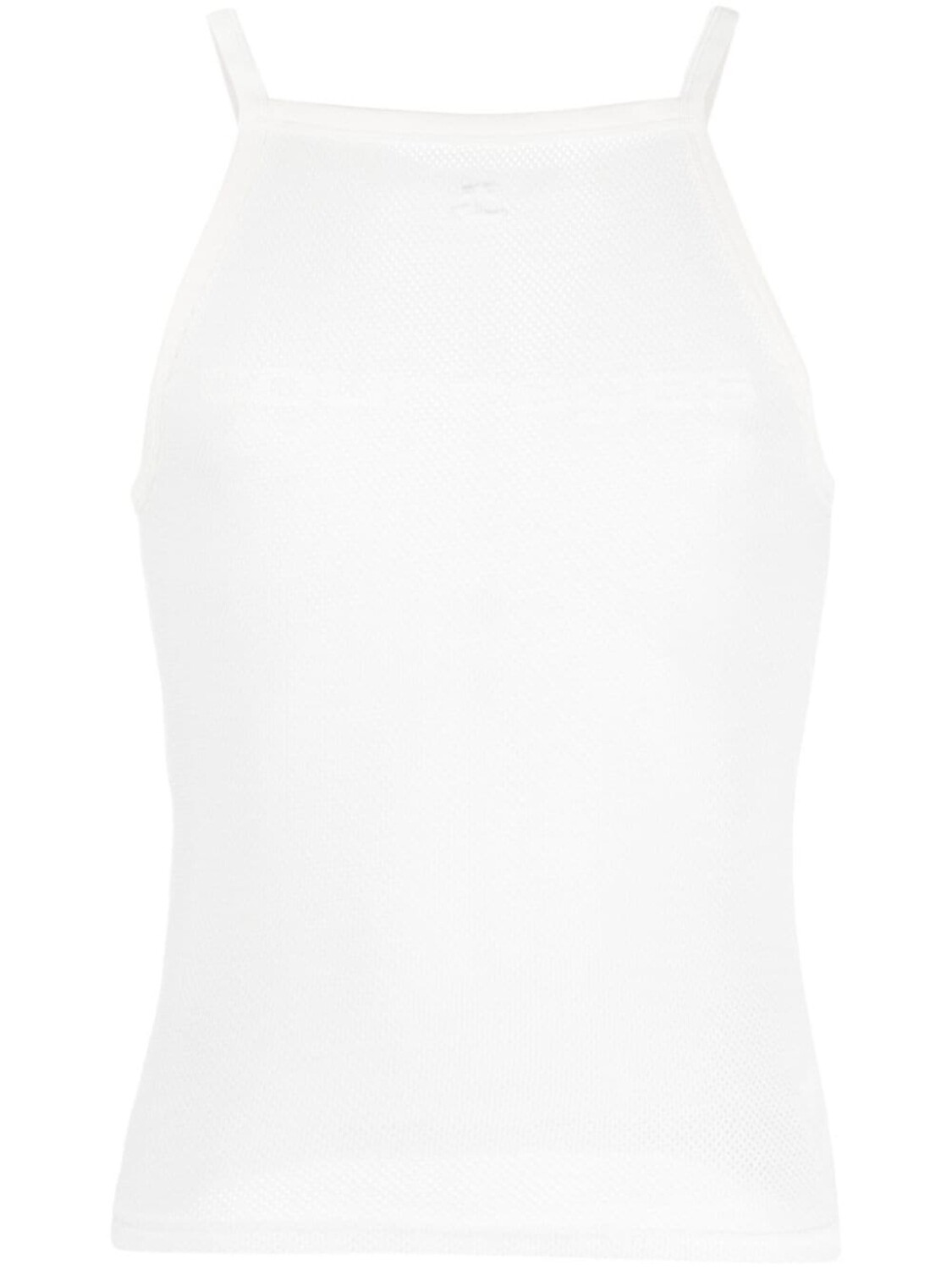

Courrèges сетчатый топ Bumpy Contrast, белый
