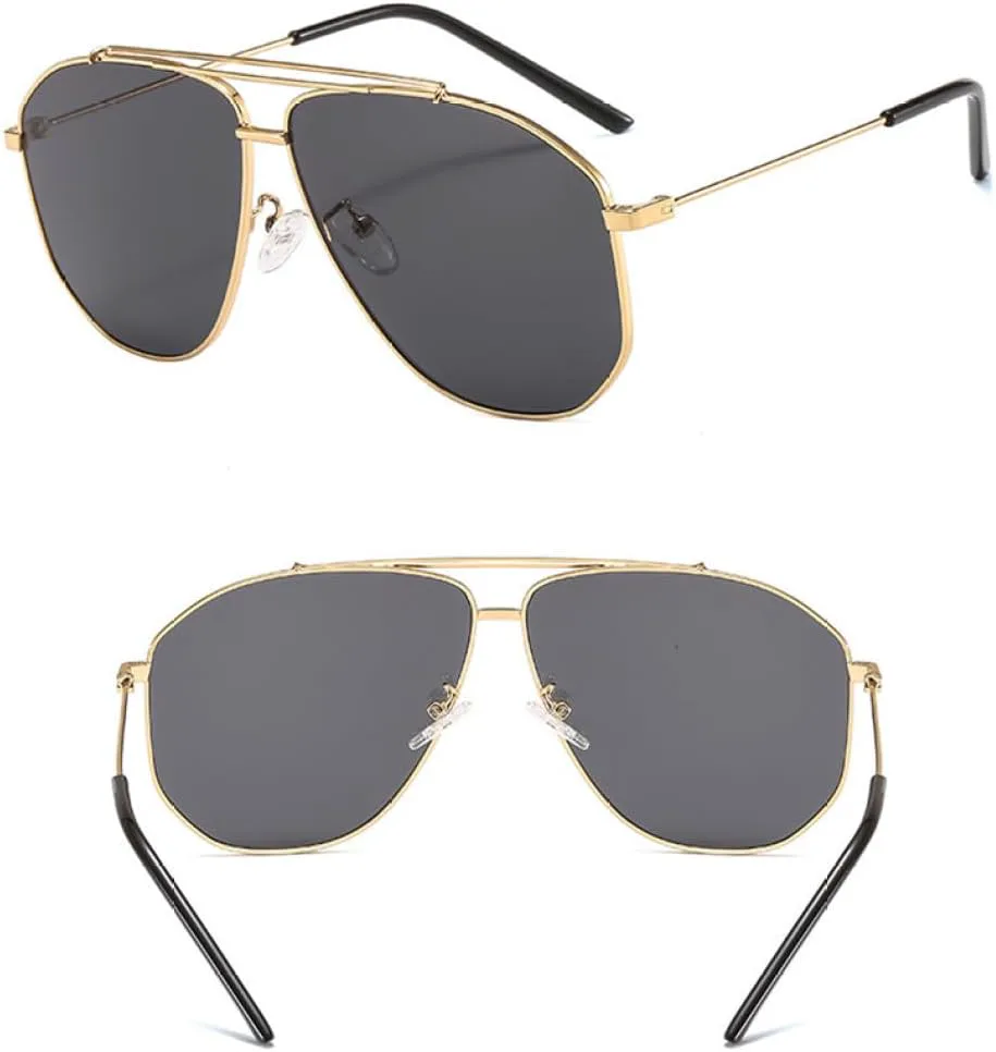 

Солнцезащитные очки Alloy Square Polygon 2027 для мужчин, модные солнцезащитные очки для женщин, ретро-очки, розовые, прозрачные, большого размера MTZJH, Gold Pink