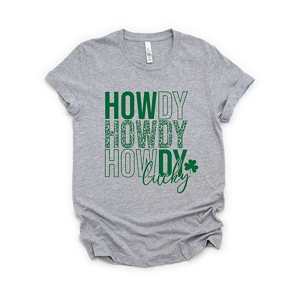 

Футболка с принтом Leopard Howdy Lucky Simply Sage Market, Heather Grey