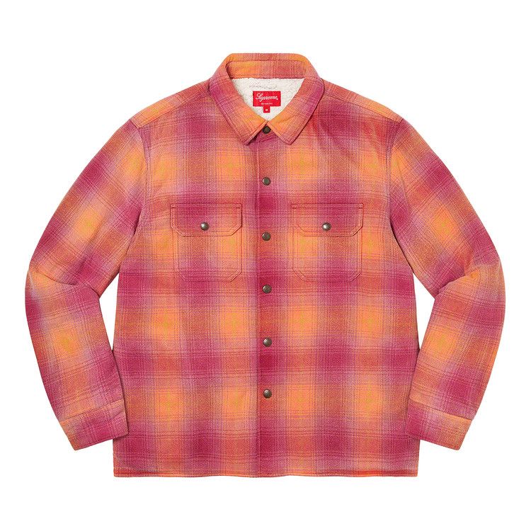 

Рубашка Supreme Shearling Lined Flannel Shirt, Orange