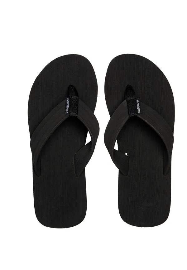Текстурированные пляжные тапочки molokai с откидывающейся спинкой Quiksilver, Black White Black — фото 2