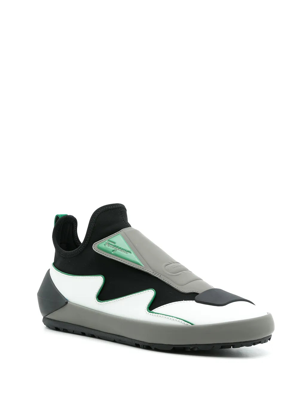 Кроссовки Ferragamo Colourblock Slip-On Salvatore Ferragamo, зеленый — фото 2