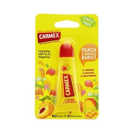 

Carmex Бальзам для губ Peach & Mango Burst, тюбик 10 г