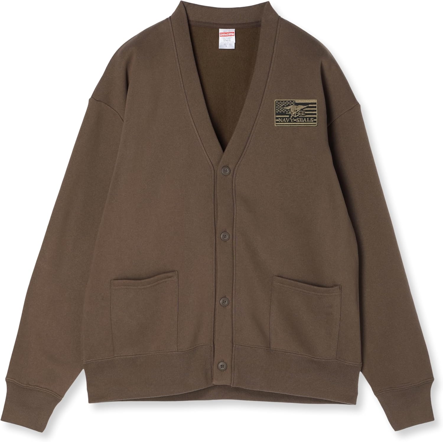

Кардиган F Style F-SD021213, толстовка с нашивкой в виде герба армии США, темно-коричневый, размер L F-Style