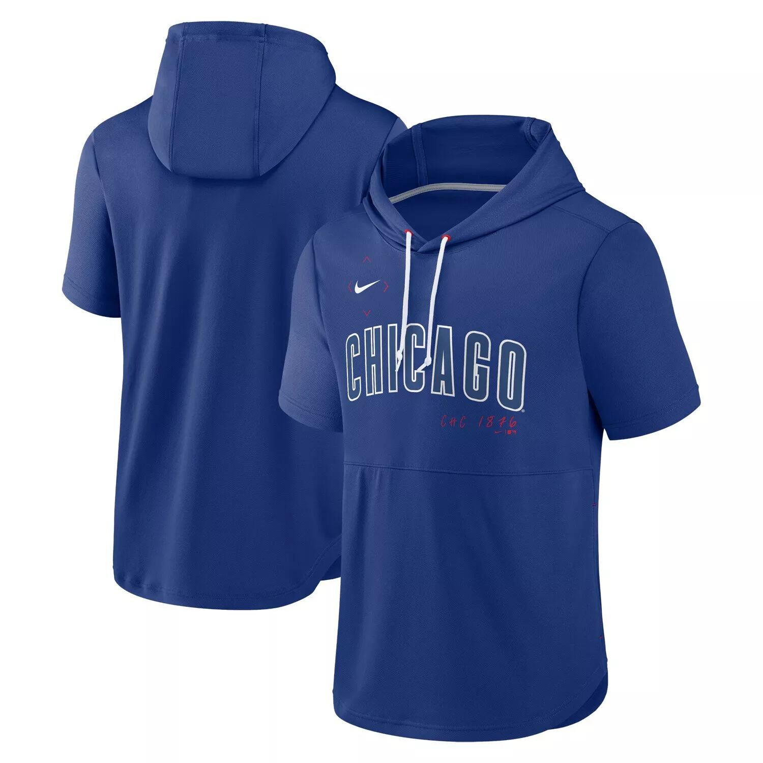 

Мужская толстовка с короткими рукавами и пуловером Royal Chicago Cubs Springer Team Nike, Синий, Мужская толстовка с короткими рукавами и пуловером Royal Chicago Cubs Springer Team Nike