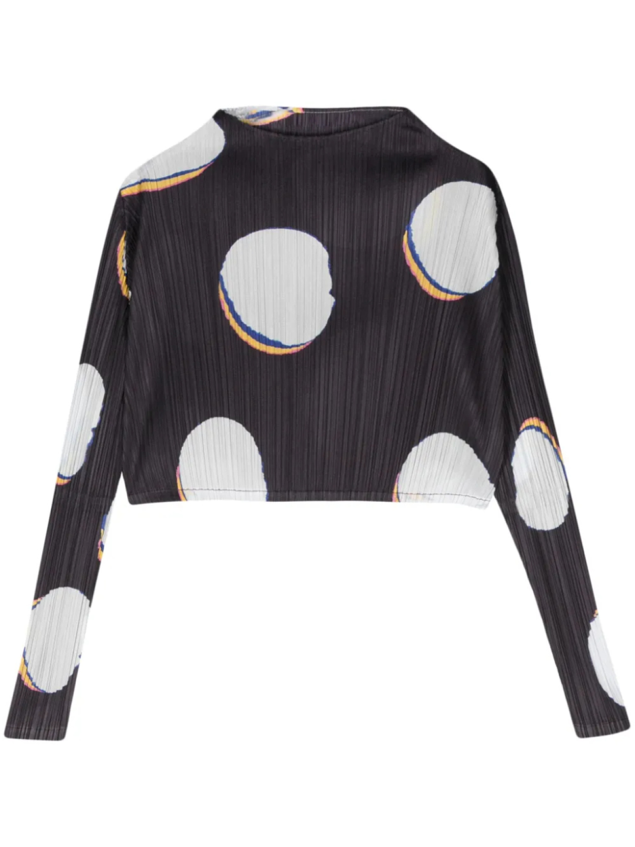 

Pleats Please Issey Miyake укороченный плиссированный топ Bean Dots, фиолетовый