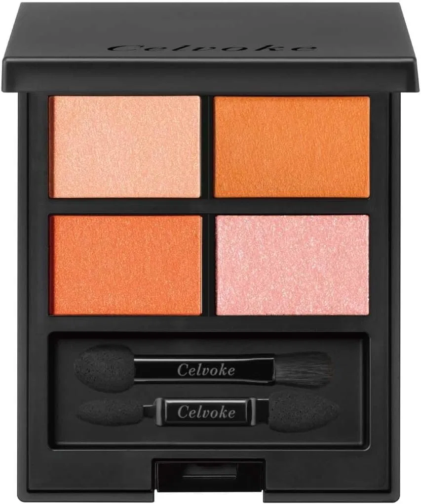 Палетка теней для век Lively Terracotta Celvoke 4 цвета