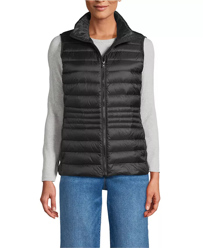 

Женский жилет Wanderweight Packable Down Lands' End, черный