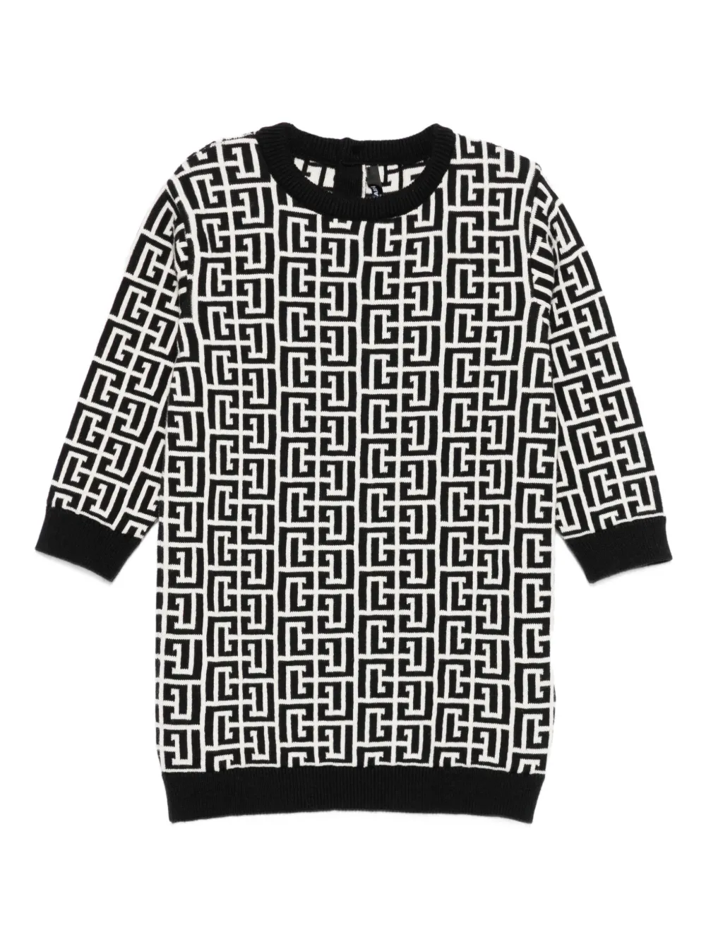 

Платье с монограммой Balmain Kids, черный