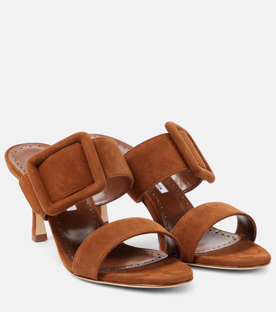 Козырёк замшевые мюли Manolo Blahnik, 2107 Mbrw