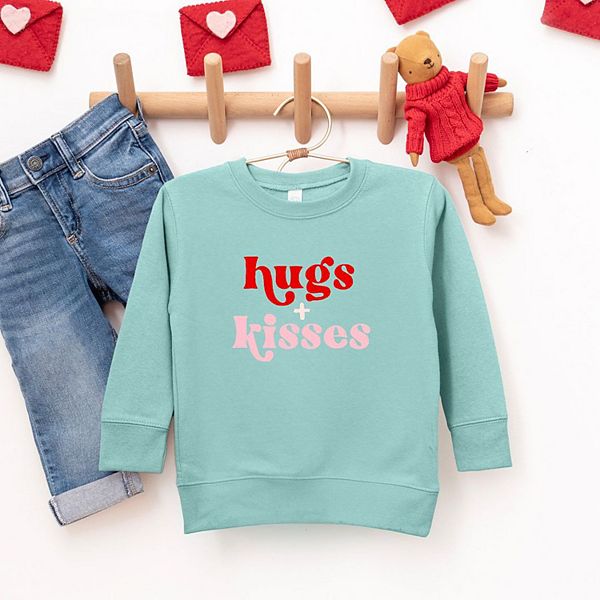 Свитшот с принтом Hugs and kisses для малышей The Juniper Shop, Seafoam — фото 2