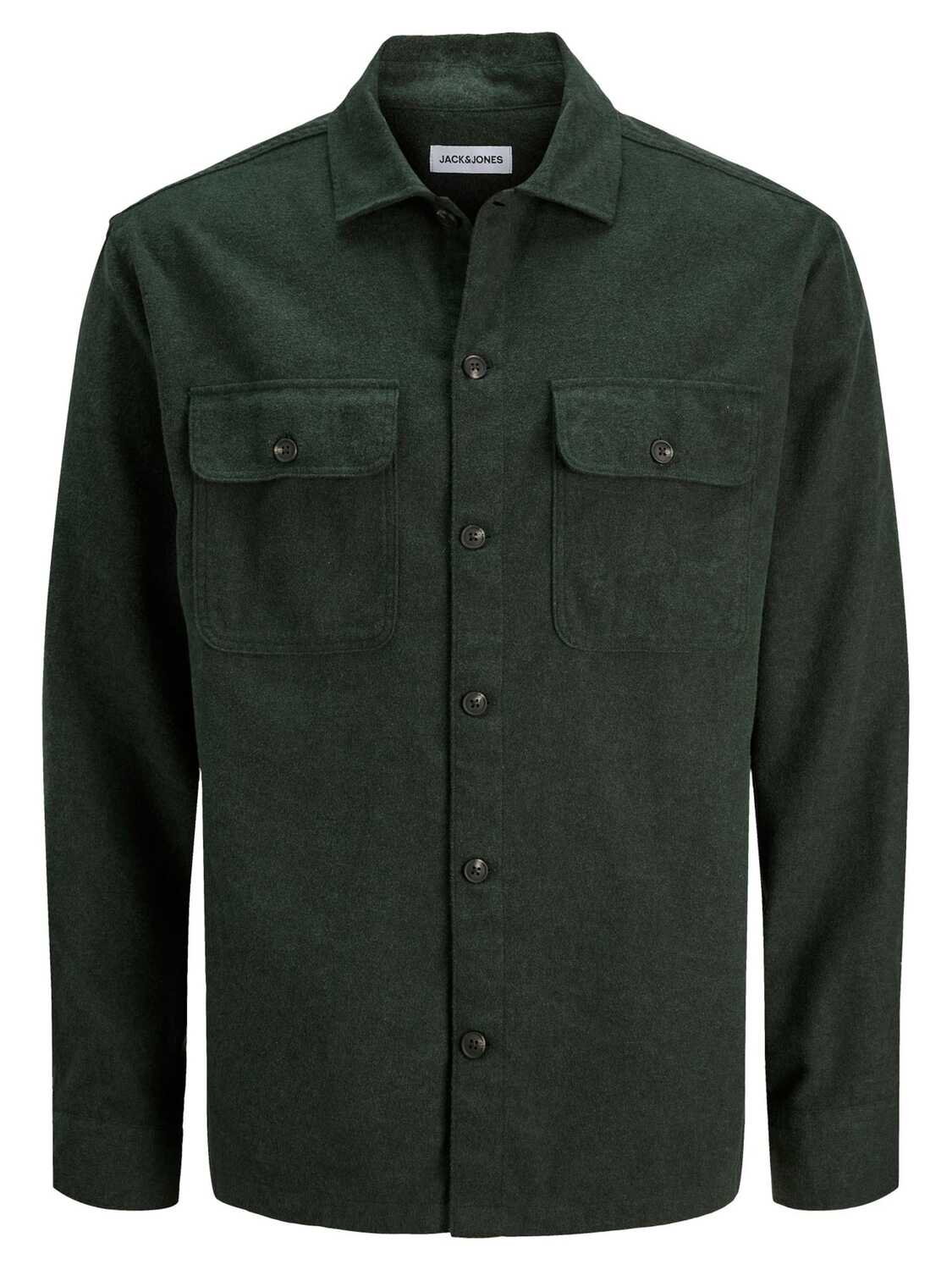 

JACK & JONES Рубашка на пуговицах 'Charge' в темно-зеленом цвете, Regular fit