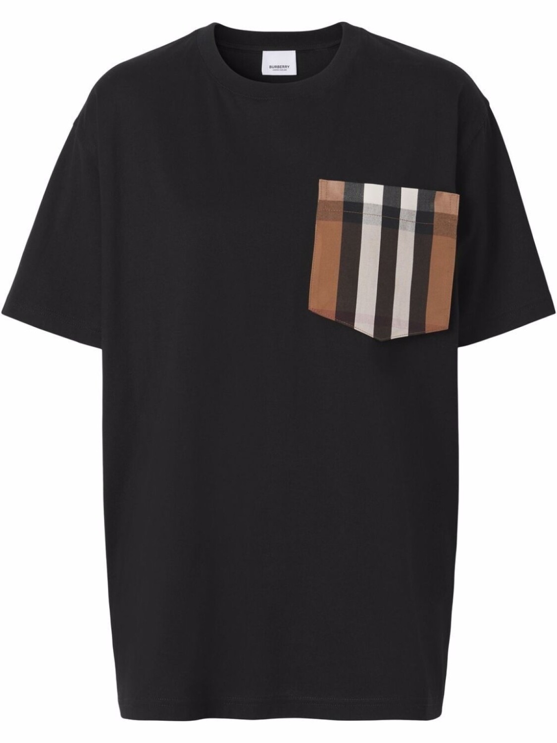 

Burberry футболка с нагрудным карманом, черный