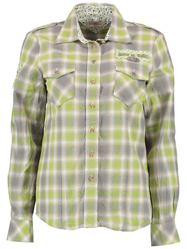 

Традиционная блузка Омупе ярко-зеленого цвета OS-Trachten