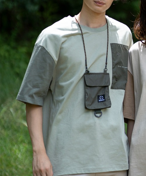 

Футболка хлопковая с круглым вырезом и съемными карманами S'more, зеленый