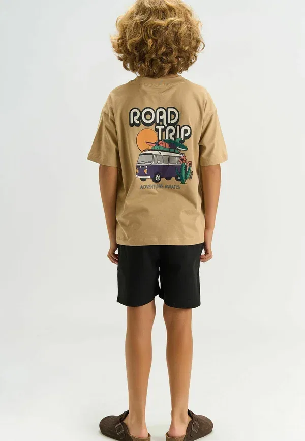 Футболка Thomas tee print t-shirt The New, цвет хаки — фото 2