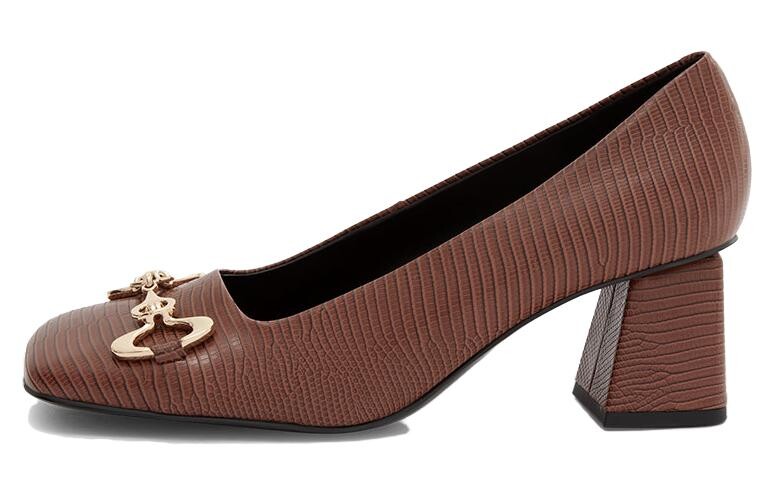 

Туфли на высоком каблуке женские коричневые Charles&Keith