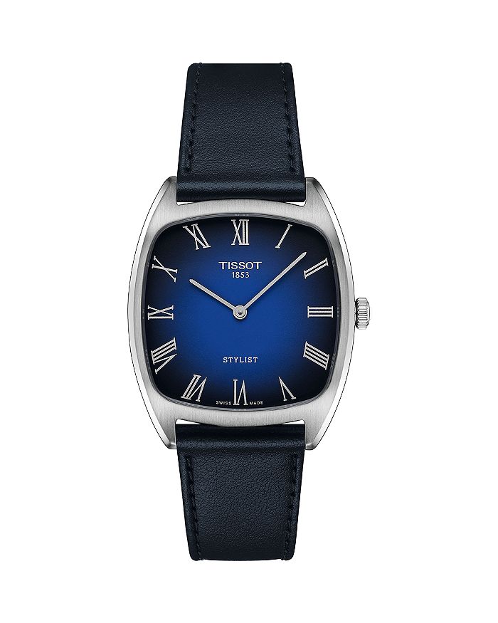 

Стильные часы, 32 мм Tissot, синий