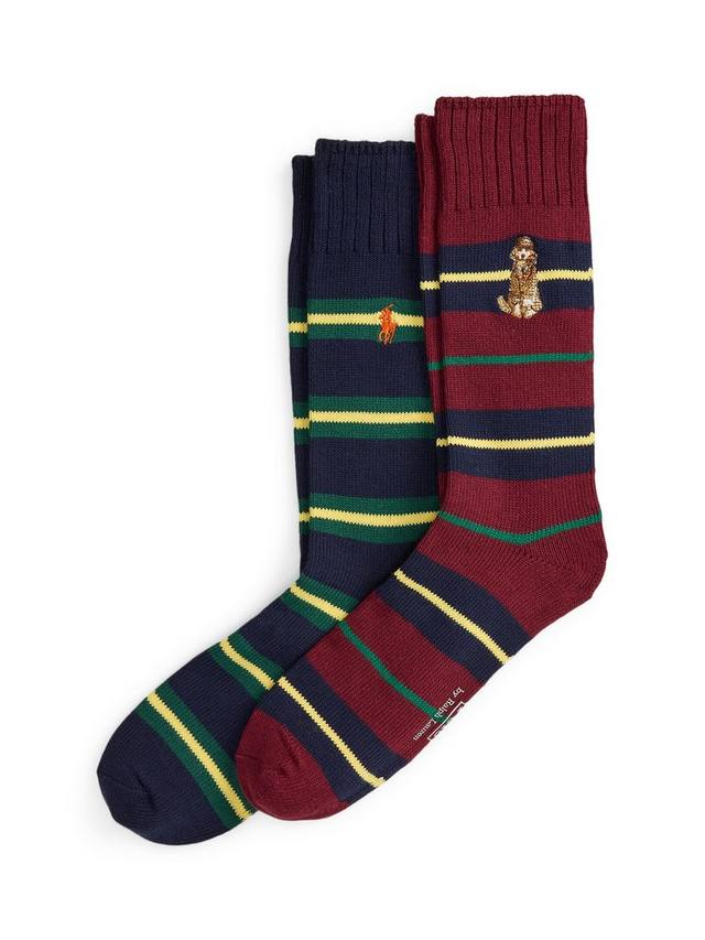 

Полосатые носки из хлопковой смеси Ralph Lauren, Pack of 2