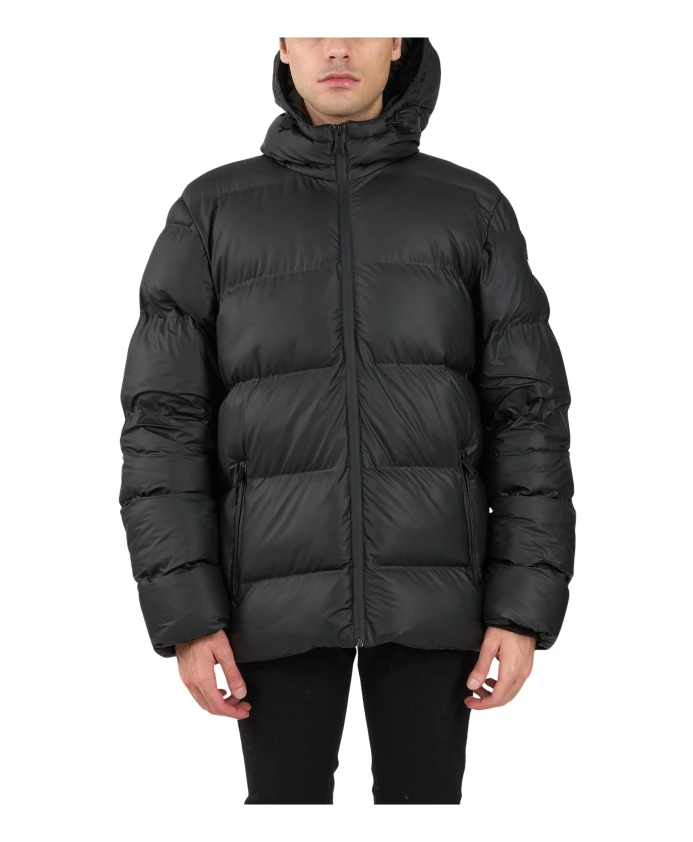 

Стеганая куртка с капюшоном и карманами. Schott Nyc, черный