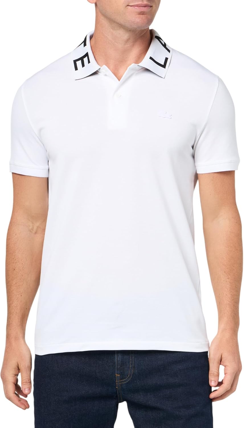 

Lacoste мужская сезонная короткая рукав slim fit воротник с брендингом поло, White, Белый, Lacoste мужская сезонная короткая рукав slim fit воротник с брендингом поло, White