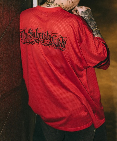 

Футболка с сетчатым рисунком Subciety, красный