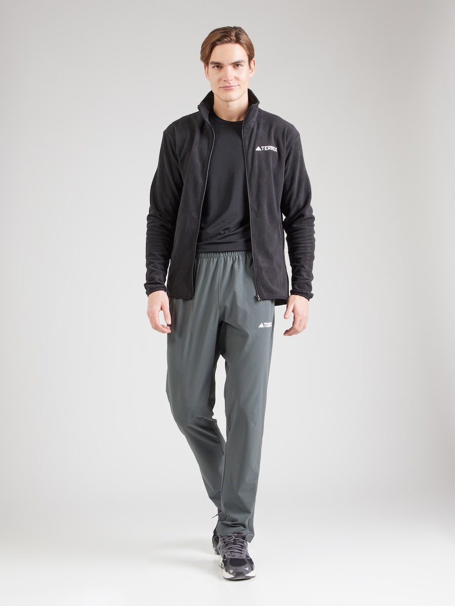 Спортивная флисовая куртка ADIDAS TERREX Multi Essentials Full-Zip Fleece, черный — фото 4