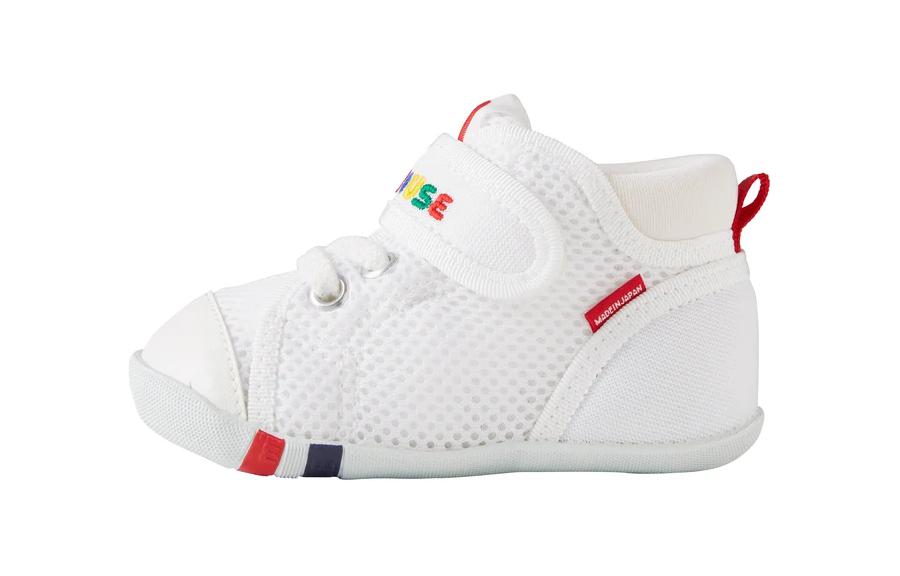 

Детские нескользящие, антиударные и дышащие низкие ботиночки для малышей MIKI HOUSE, белый