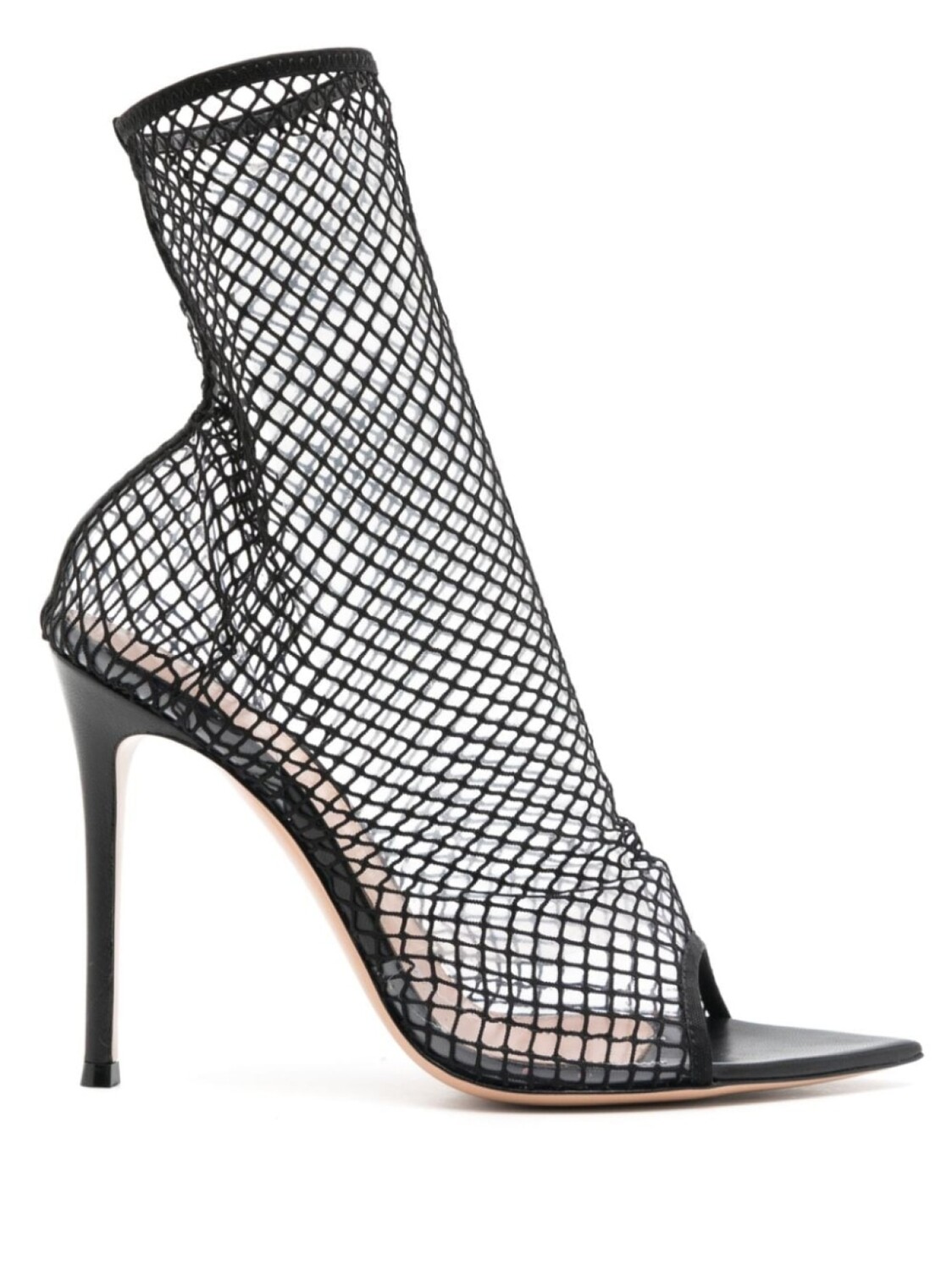 

Gianvito Rossi сетчатые ботильоны с заостренным носком, черный