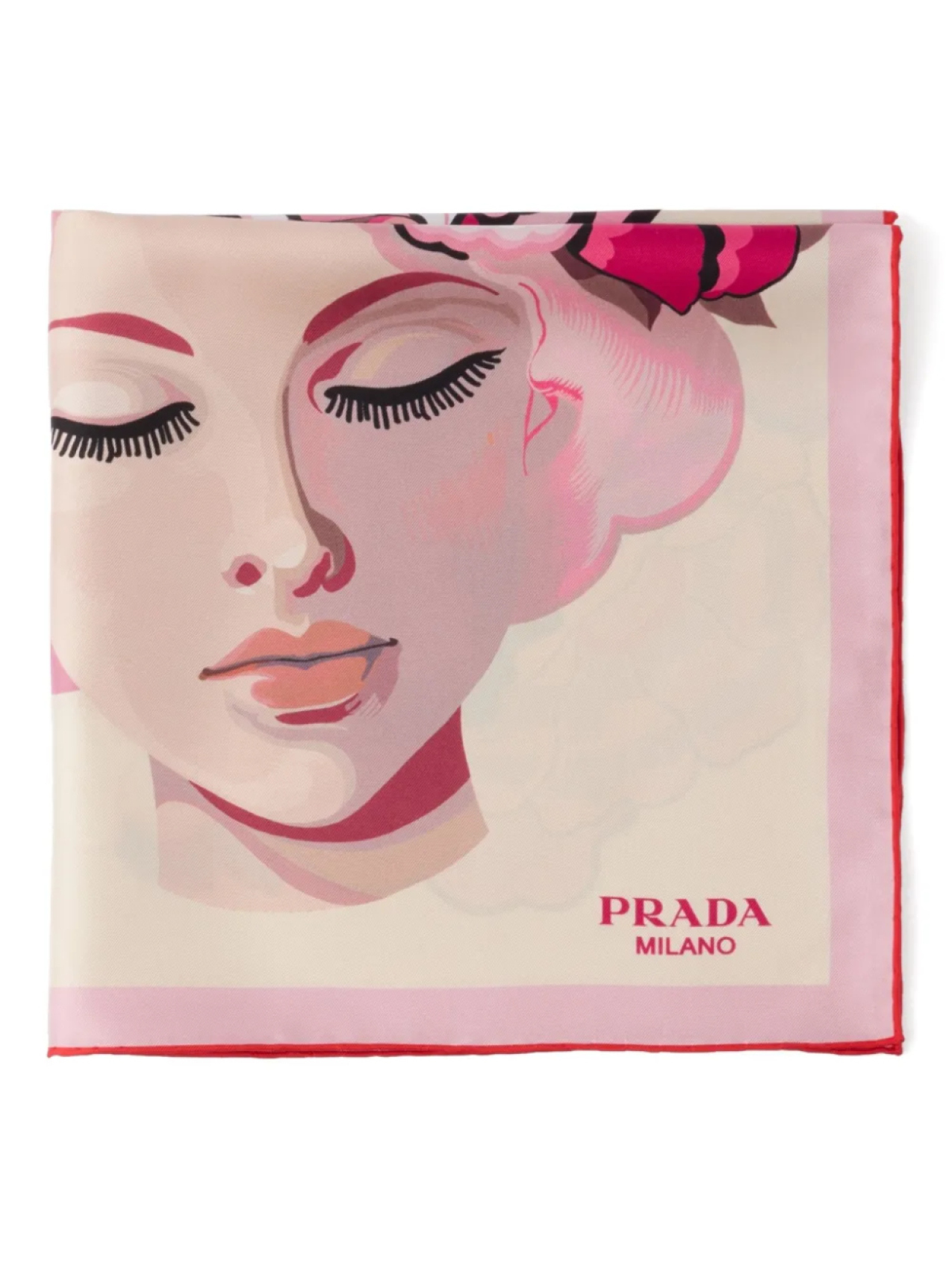 

Prada шелковый платок с принтом, нейтральный