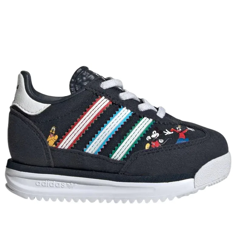 Кроссовки Adidas SL 72 RS Mickey And Friends 'Aurora Ink Cloud White Court Green' JH7455, черный — фото 2