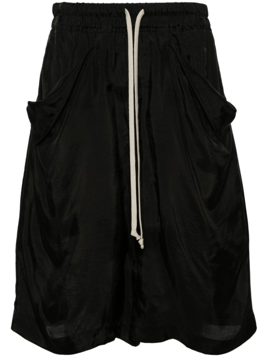 

Rick Owens атласные шорты с низким шаговым швом, черный