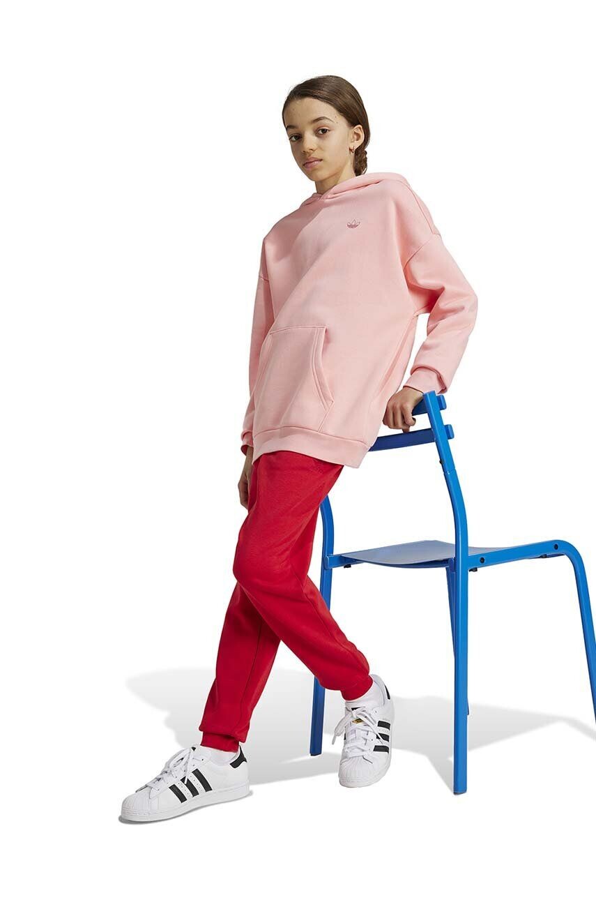 

Детская толстовка с капюшоном adidas Originals, розовый