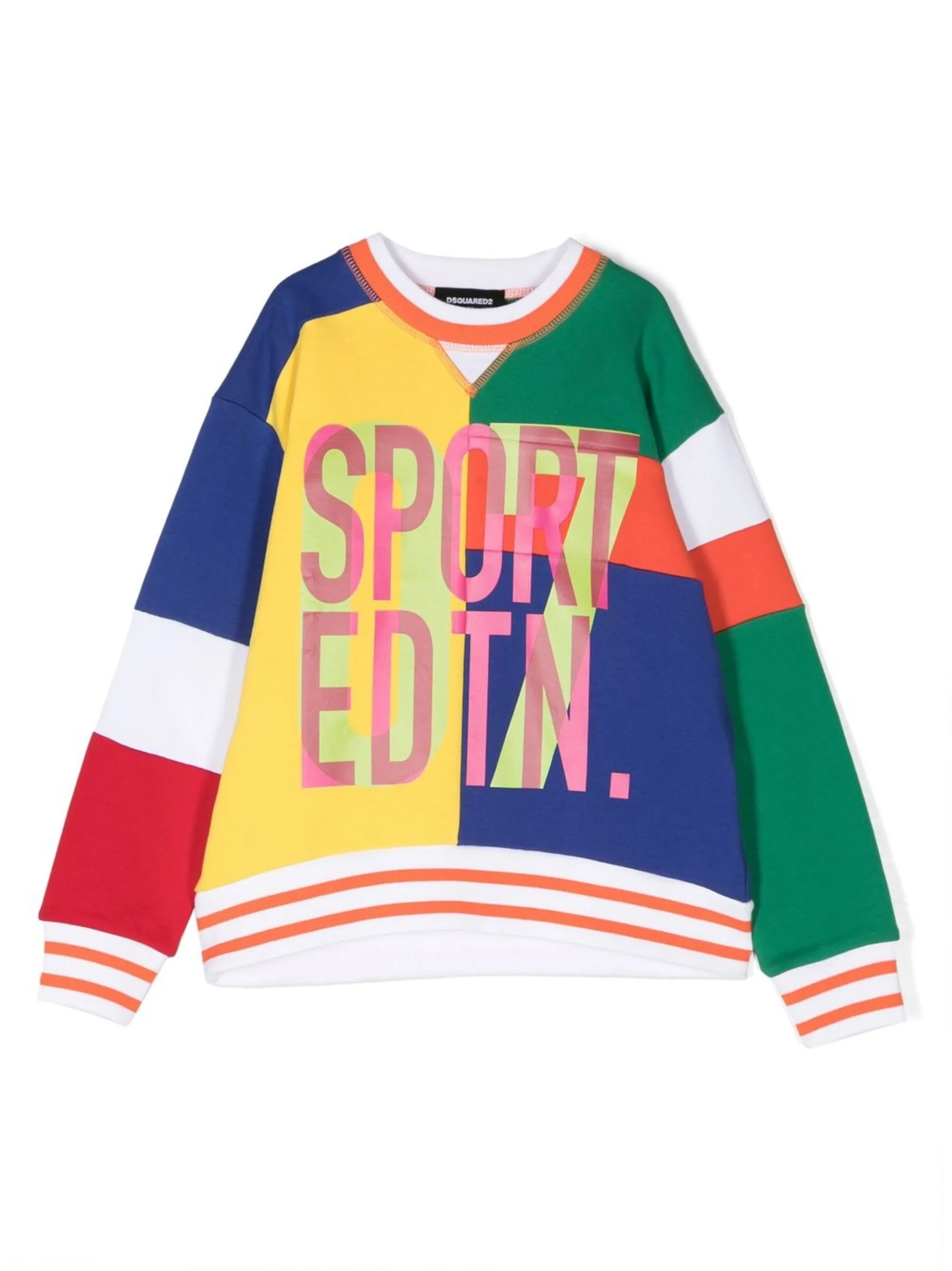 

Толстовка Sport Edtn. в стиле колор-блок Dsquared2 Kids, зеленый