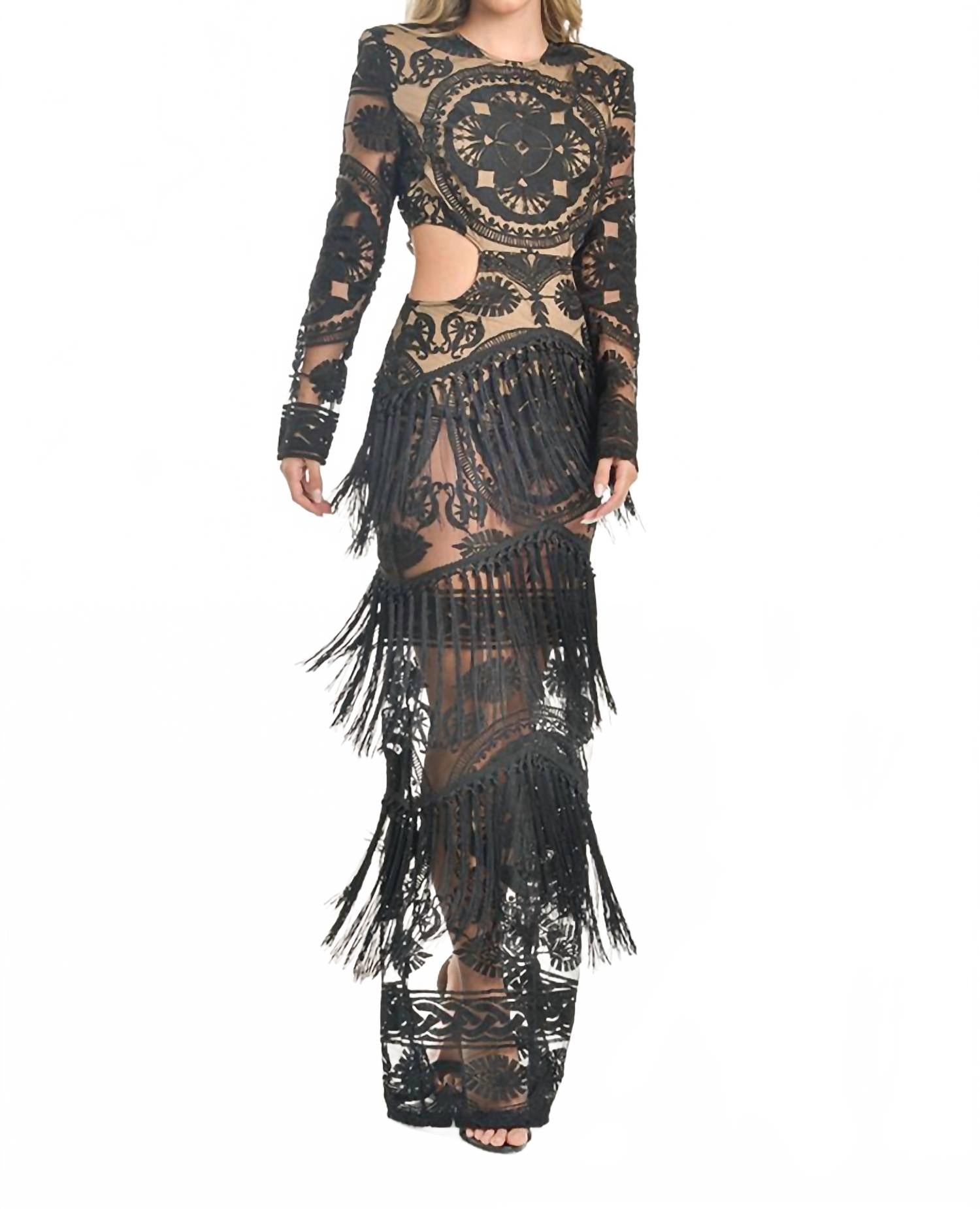 

Мистик Монако платье в черном цвете Steffany Milano